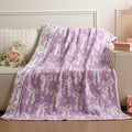 Buryeah Purple Bow Blanket Soft Microfiber Double Sided Bow Throw Blanket 50"x 60" Coquette Aesthetic Plush Bedding Stuff Sofa Chair Dormitory Room Decor for Women, Wedding Bridesmaid Gifts, Mother