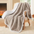 BEDELITE Sherpa Throw Blanket for Couch – Ultra Soft & Cozy Plush Blanket for Sofa, Bed & Room Decor, Thick Fluffy Throw Gifts for Women, Men, Mom, Dad, 50x60 inch, Brown