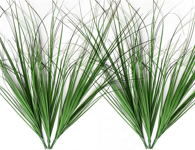 6PCS Artificial Grass Plant, Artificial Shrubs Wheat Grass, Artificial Greenery Stems Fake Weed for Room Indoor Home Decor, Artificial Tall Grass Fake Plants for Outdoor Decor