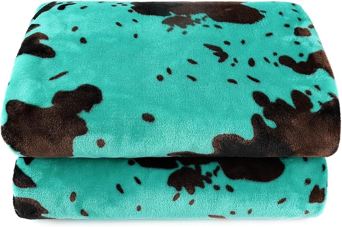 Teal Throw Blanket for Kids, Soft Warm Small Turquoise Blue Fleece Blankets for Girls & Boys, Fuzzy Plush Home Room Decor, Teal Gifts for Girls Boys 40"x50"