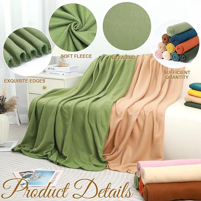 80PCS Winter Classic Fleece Blankets Bulk 50 X 60,Soft Lightweight Throw Blanket Kit Cozy Blankets Bulk for Bed Sofa Couch Warm Pet Fleece Blanket for Wedding Homeless Home Office Travel Gift Seasons