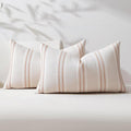 Hckot Throw Pillow Covers 12x20 Set of 2 Camel Pillow Covers Farmhouse Decorative Pillows Textured Linen Square Cushion Covers for Sofa Couch Bed Living Room Decor(Camel)