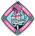 Fortnite Good Game Embossed Metal Sign – Loot Llama Diamond Badge Wall Decor for Bedroom or Game Room