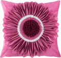 OiseauVoler 3D Sunflower Throw Pillow Cover Decorative Handmade Cushion Cover Case for Home Sofa Car Bed Room Decor 18 x 18 Inch