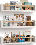 G&W Gruwald Nursery Book Shelves, Set of 3, Wall Bookshelf, Book Shelf for Kids Rooms, Wall Book Shelves for Bedroom Kids, Floating Shelf, Nursery Decor