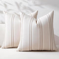 Hckot Throw Pillow Covers 24x24 Set of 2 Taupe Pillow Covers Farmhouse Decorative Pillows Textured Linen Square Cushion Covers for Sofa Couch Bed Living Room Decor(Taupe)