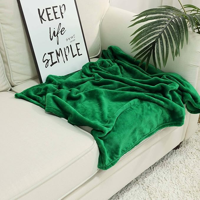 NANPIPER Baby Blankets, Super Soft Fleece Fuzzy Blanket for Toddler, Luxury Cozy Lightweight Microfiber Plush Blanket-Throw Size 30"x40",Emerald Green