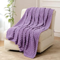 FY FIBER HOUSE Fleece Blanket King Size for Bed 300GSM Super Soft Plush Fuzzy Blankets and Throws for Sofa Couch Office, 90x108 Inches, Lavender