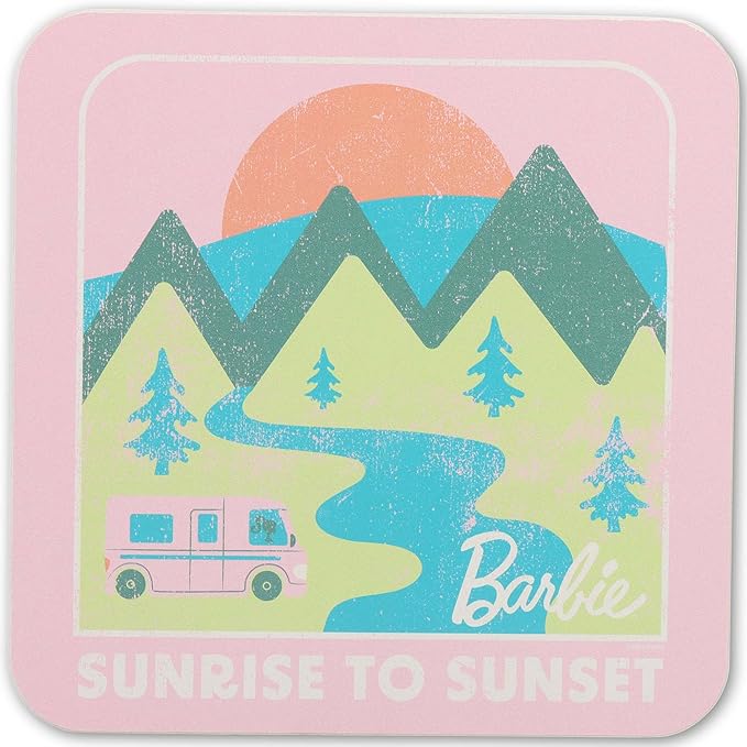 Mattel Barbie Sunrise to Sunset Wood Wall Decor - Fun Barbie Wall Art for Bedroom or Playroom