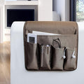 MDSTOP 5 Pockets Remote Control Holder, Magazine Rack, Space Saver Organizer, Draped Over Sofa, Couch, Recliner Armrest