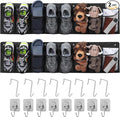 Rv Shoe Storage Solutions, 2 Pcs Hanging Shoe Organizer for Bedside, 16 Extra Large Pocket with Sturdy Hooks And Sticky Hook, Space Organization for Rv Campers More Than Just Shoes (Black)