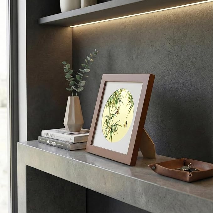 Newscz Framed Wall Art 8.3x8.3 Inch Modern Home Decor for Living Room Bedroom Wall Decor Above Bed & Office Aesthetic Gallery Wall Frame Set Farmhouse & Art Deco Decor Dining Room Kitchen Wall Decor (H-D04)