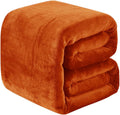 Fleece Blankets for All Season - Premium Lightweight Anti-Static Throw for Twin/Twin XL Size Bed Extra Long Soft Brush Fabric Warm Sofa Thermal Blanket 66" x 90"(Orange)