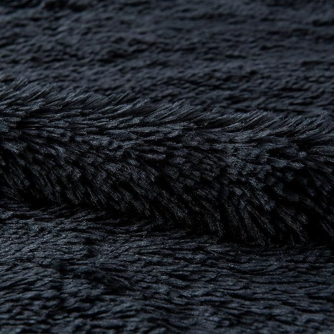 COOVA Ultra Soft Faux Fur Twin Blanket – Fuzzy Fluffy Cozy Microfiber Blankets, Warm Thick Plush Sherpa Fleece Throw Blanket for Couch,Bed,Sofa,Ideal Gift for Women.(Dark Grey, 60"x80")