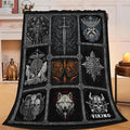 Viking Warrior Blanket for Boys Men Adults Kids Soft Cozy Fleece Vikings Norse Mythology Throw Blankets Gifts Warm Flannel Plush Stuff Lightweight Decorative for Couch Bed Sofa 50"X40"