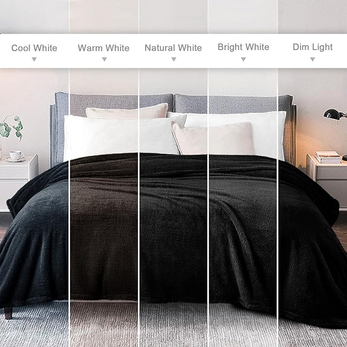 Exclusivo Mezcla Twin Size Blanket for Bed, Super Soft Velvet Plush Fleece Blankets, Fuzzy Cozy and Warm for Winter, 60x80 Inches, Black