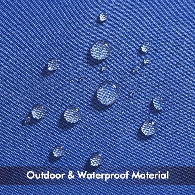 MIULEE Pack of 2 Decorative Outdoor Waterproof Pillow Covers Square Garden Cushion Sham Throw Pillowcase Shell for Spring Patio Tent Couch 20x20 Inch Royal Blue