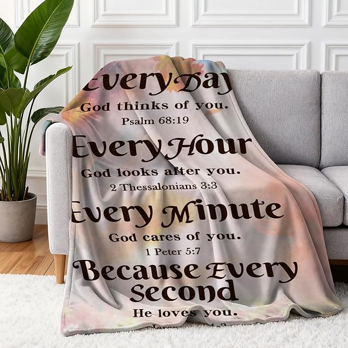 Christian Gifts for Women Faith, Soft Throw Blankets for Women, Inspirational/Spiritual/Religious Gifts for Men, Personalized Blankets for Adults/Kids 40"x 50"