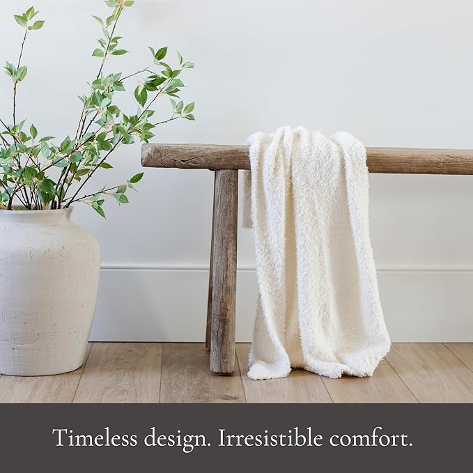 Saranoni Bamboni Luxury Baby Blanket | Cozy & Soft Plush Receiving Blankets | Perfect for Girls & Infant Baby Boy Blankets | Ivory - 30” x 40”
