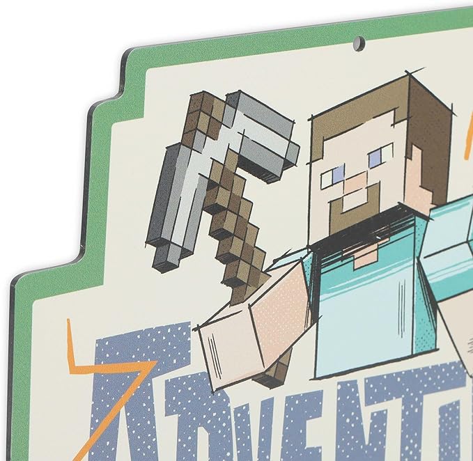 Minecraft Adventure Is an Attitude Metal Wall Decor - Fun Minecraft Sign for Bedroom or Game Room