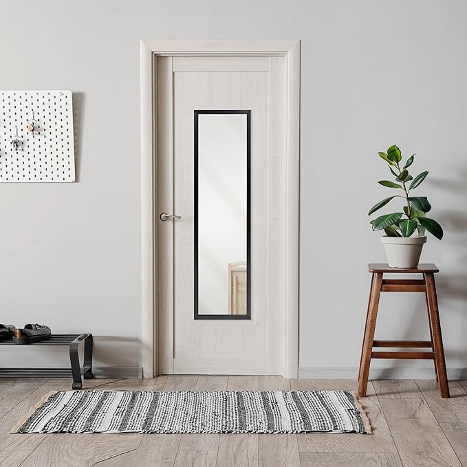 13.5 x 49.5 Inch White Rectangular Large Wall Mirror for Bathroom Living Room