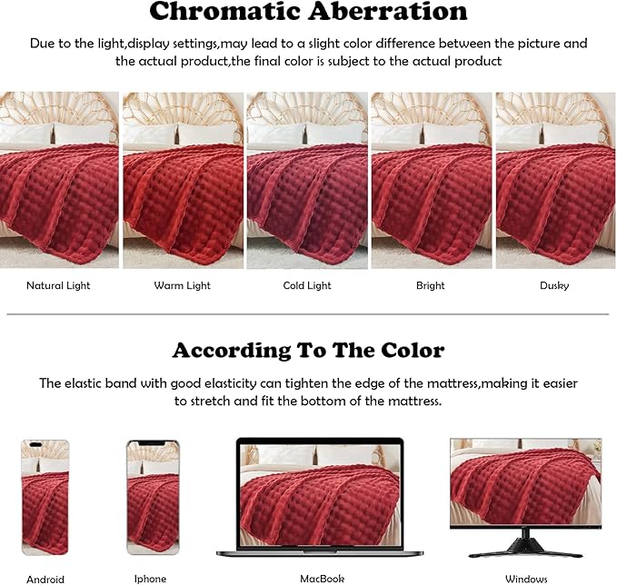 NEWCOSPLAY Throw Blanket for Couch Red Super Soft Flannel Fleece 3D Bubble Lightweight Bed Blanket All Season Use (Red, Throw(50"x60"))
