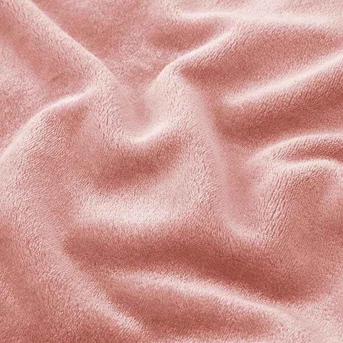 MOONLIGHT20015 Fleece Blanket King Size – Soft 400 GSM Plush Microfiber King Size Blanket, Warm Lightweight King Blanket for The Bed, 108x90 Inches, Baby Pink