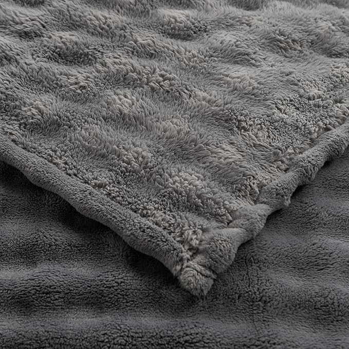 YUSOKI Luxury 3D Bubble Light Weighted Queen Blanket 4.7lb,All Ages,Home Decoration, (Grey,90 * 90inches)