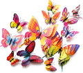 Butterfly Wall Decor 72 PCS, 3D Butterflies Stickers for Party Decorations with Magnets(Multiple Colour, 72)