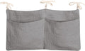 Dormitory Bed-Bunk Organizing Bag Nappy-bags Organizer Bedside Hanging Bags Milk Bottle Bib-Storage Bag Crib Organizer Bag Baby Nappy-Bag cotton (Light grey)