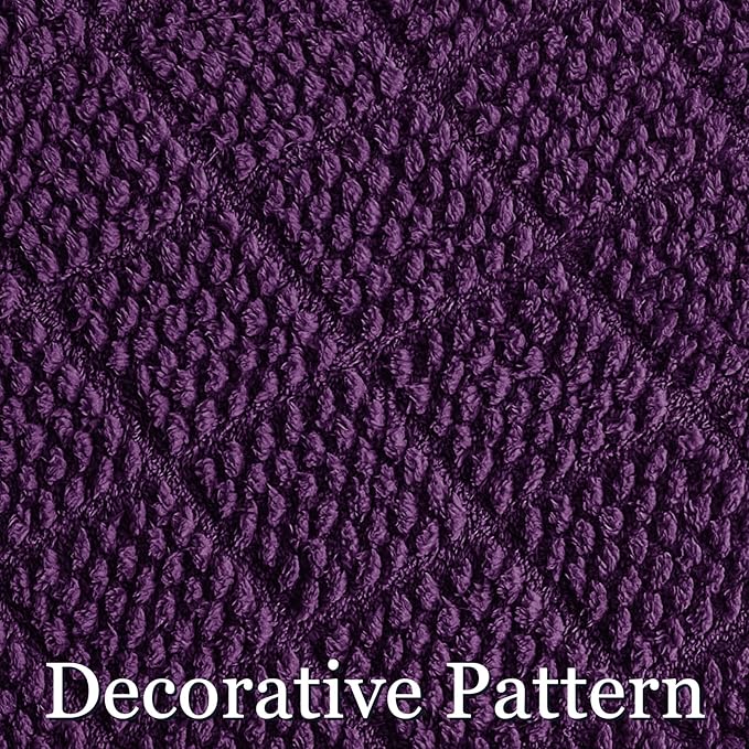 Whale Flotilla Fuzzy Fleece Twin Size Blanket for Bed, Soft Fluffy Jacquard Waffle Blankets for All Season, Lightweight and Warm, 60x80 Inch, Purple