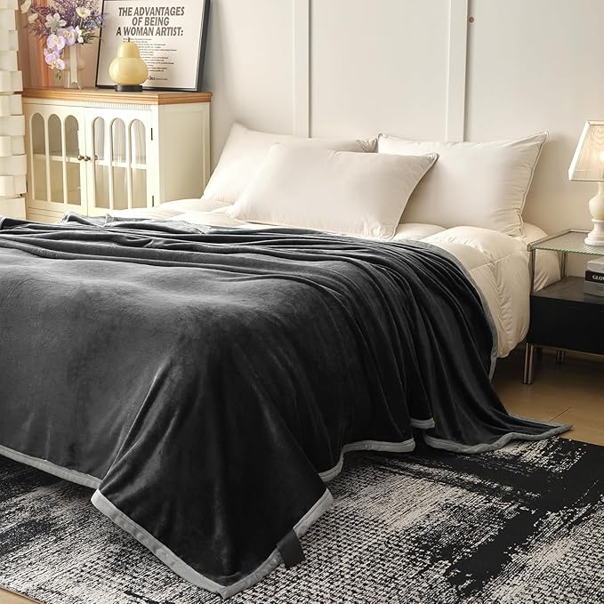 Fleece Bed Blankets Throw Size - Soft Lightweight Plush Fuzzy Cozy Luxury Blanket Microfiber Throw for Couch Bed,All-Season Breathable,40x60 Inches
