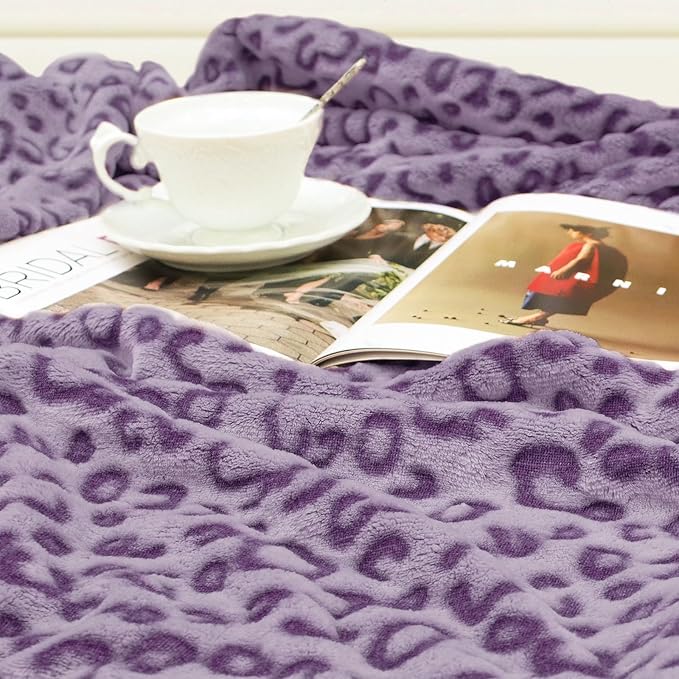 Cozy King Blanket for Bed Purple Lavender Lalic Soft Blanket King Size Lightweight Plush Fuzzy 90"x108" Large Bed Throw Blankets Decor for All Seasons
