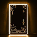 Kavaas Tarot Mirror Neon Sign -Warm White Mystical LED Neon Light for Occult Room Wall Decor, Witchy Art Spiritual Room Decor, Best Gifts for Fortune Teller, Tarot Enthusiast