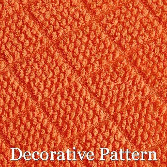 Whale Flotilla Fuzzy Fleece Throw Blanket for Couch, Bed, Soft Fluffy Jacquard Waffle Blankets for All Season, Lightweight and Warm, 50x60 Inch, Burnt Orange
