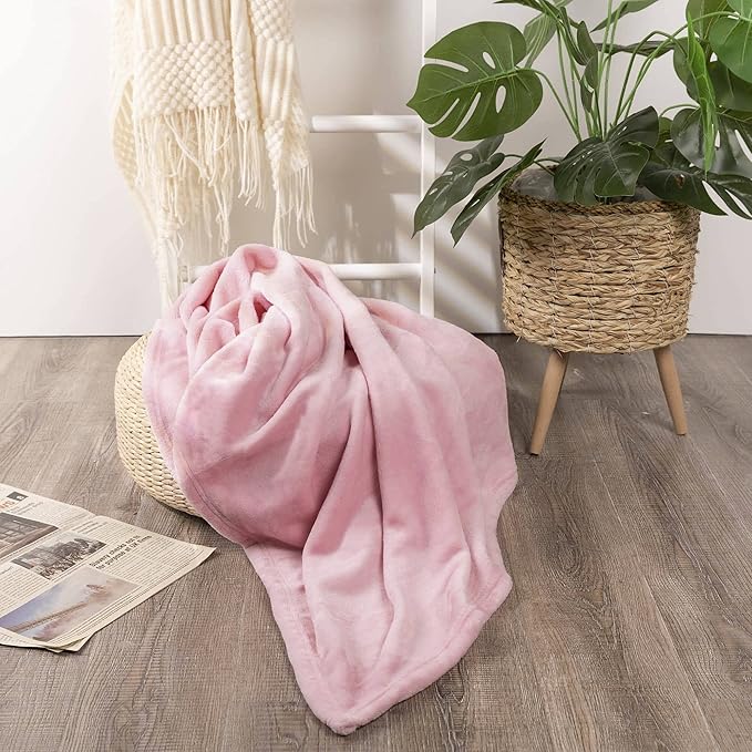NANPIPER Baby Blankets, Super Soft Fleece Fuzzy Blanket for Toddler, Luxury Cozy Lightweight Microfiber Plush Blanket-Throw Size 30"x40",Pink