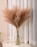 Faux Pampas Grass, 9 PCS 37''/3.1FT Tall Fluffy Fake Pompas Floral, Large Artificial Pompous Grass Branches for Floor Vase Fillers, Boho Farmhouse Room Wedding Decor (Taupe)
