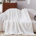 Fluffy 3D Bubble Throw Blanket for Couch & Bed – Cozy Soft Fleece Blankets for Women & Girls – Warm Lightweight Fuzzy Twin (60x80) – Machine Washable Gifts