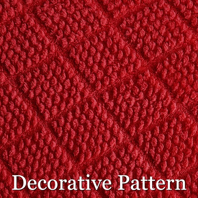 Whale Flotilla Fuzzy Fleece King Size Blanket for Bed, Soft Fluffy Jacquard Waffle Blankets for All Season, Lightweight and Warm, 90x104 Inch, Red