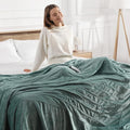 Heated Blanket Full Electric Blanket 72X84in - Fast Heating Blanket for Adults Ultra Soft Flannel Blankets with 5 Heat Levels & 10 Hrs Timer, Machine Washable, Bed Warm Blanket for Winter, Green