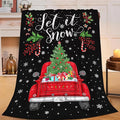 Christmas Truck Blanket for Girls Women Boys Men Adults Kids Soft Cozy Fleece Red Truck Throw Blankets Gifts Warm Flannel Plush Lightweight Decor for Couch Bed Sofa 60"X50"