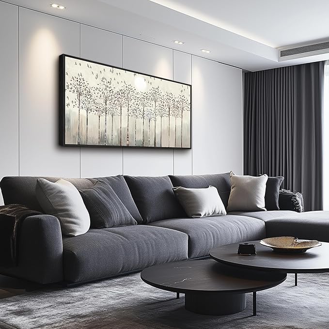 hyidecorart Black Framed Canvas Wall Art For Living Room Large Size Decorations For Bedroom Room Office Wall Decor Pictures Abstract Scenery Wall Painting Artwork Canvas Prints Boho Home Decor