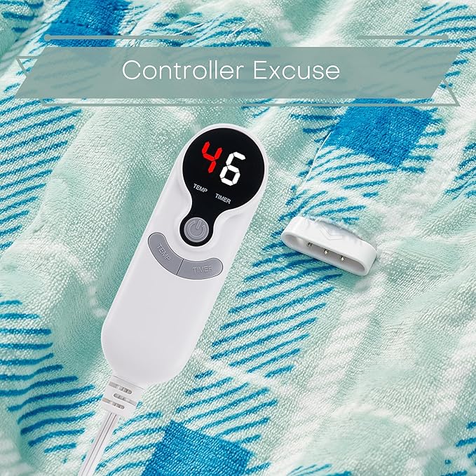 Electric Heated Blanket Full Size 72"x84" - Microplush & Sherpa Fabric Dual-Sided, 9 Heat Settings & 1-10 Hours Auto Off , Cozy Warming Throw for Home, Office, or Bed, Machine Washable，Mint Green