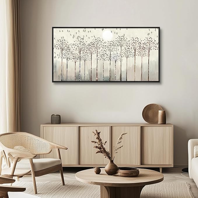hyidecorart Black Framed Canvas Wall Art For Living Room Large Size Decorations For Bedroom Room Office Wall Decor Pictures Abstract Scenery Wall Painting Artwork Canvas Prints Boho Home Decor