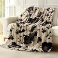 Cow Print Blanket Ultra Soft Flannel Throw Blanket for Couch Bed, Cute Cozy Lightweight All-Season Fleece Blanket Twin XL, Gift for Women & Girls, 66×90 Inches Brown