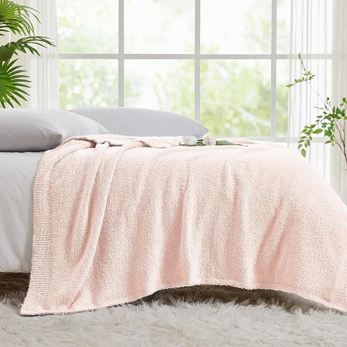 CYMULA Kids Blanket for Boys Girls 30x40 inches, Soft Cozy Warm Fuzzy Swaddle Throw Blanket for Crib Stroller, Pink
