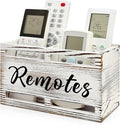 Wooden Remote Control Holder Wall Mount Remote Organizer for Table TV Controller Holders Remotes Caddy for Bed Wall Bedside Organizer Storage Control Box Farmhouse Nightstand Couch Decor 2 slots