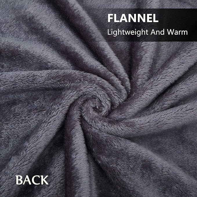 forestfish Fleece Wearable Blanket Oversized, Comfy Lightweight Lap Blanket Poncho Throw With Buttons, 63“x 55”