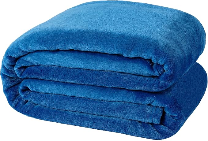 NANPIPER Fleece Blankets, Super Soft Flannel King Size Blanket for Bed, Luxury Cozy Microfiber Plush Fuzzy Blanket,Turquoise Blue