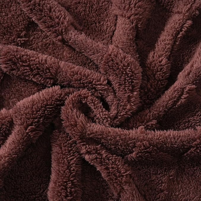Brown Throw Blanket for Couch Sofa Bed 50x60 inches,Fleece Blankets Microfiber Flannel with Diamond Checkered Pattern Lightweight Plush Soft Cozy Gifts for Women Mom Girls